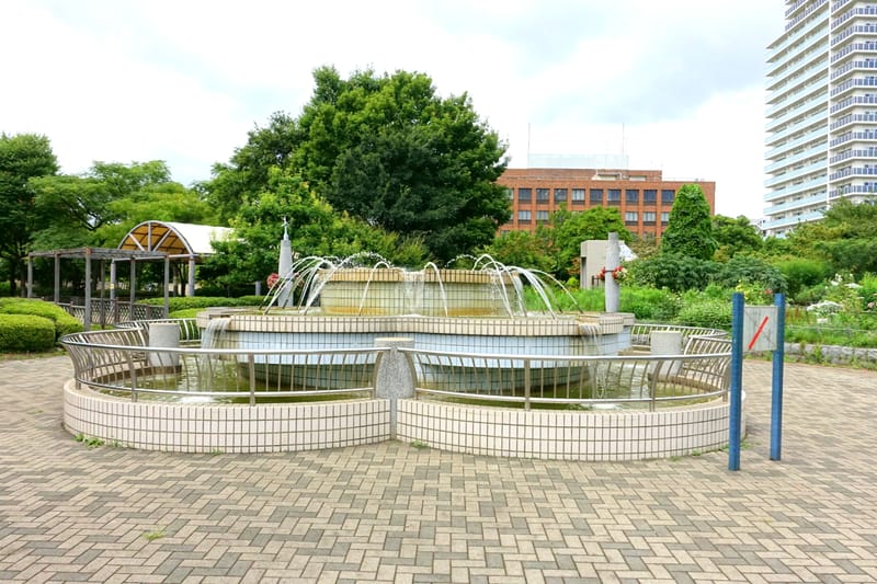 Fountain in Kiba Park, Koto, Tokyo